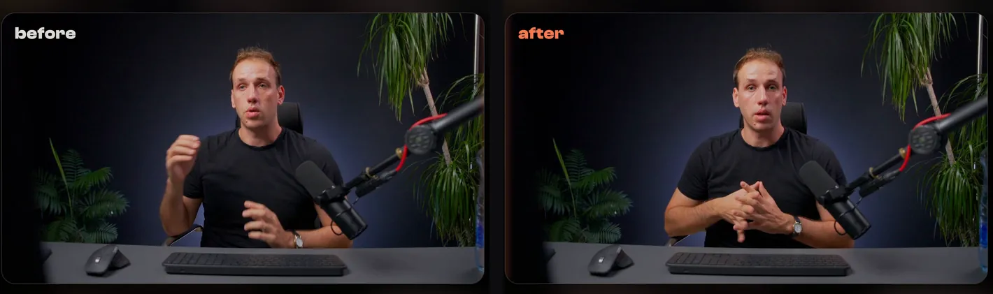 The same moment before and after the note was fixed