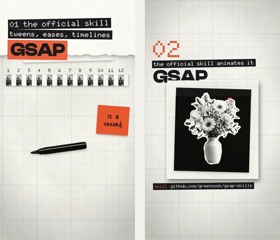 The same scene of the reel before and after a note